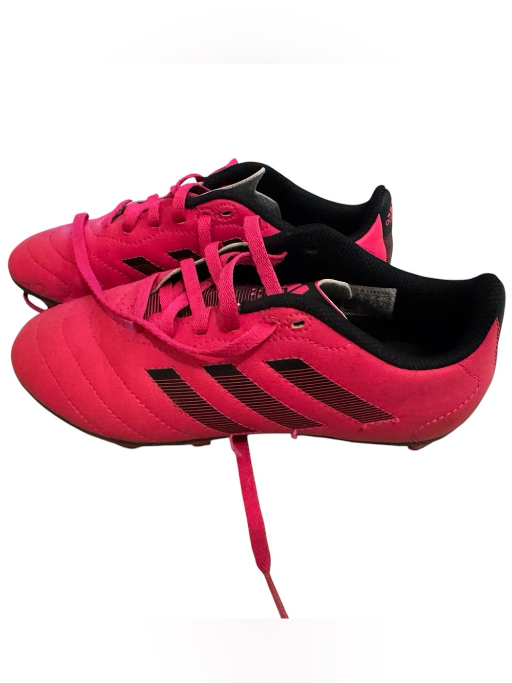 adidas Bright Pink Soccer Cleats with Black Accents